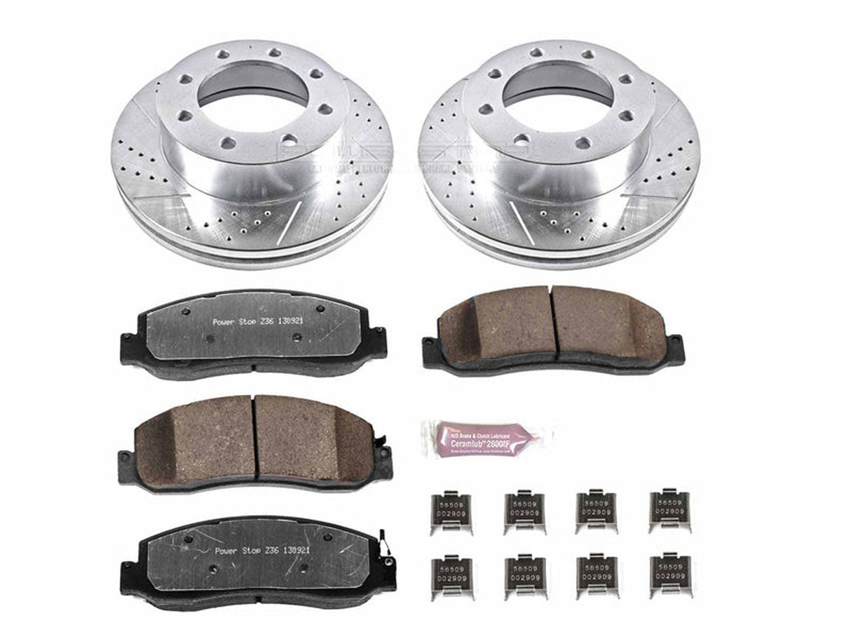 Powerstop Z36 Extreme Front Brake Kit, 2009-2011 Ford Powerstroke Powerstop Brakes