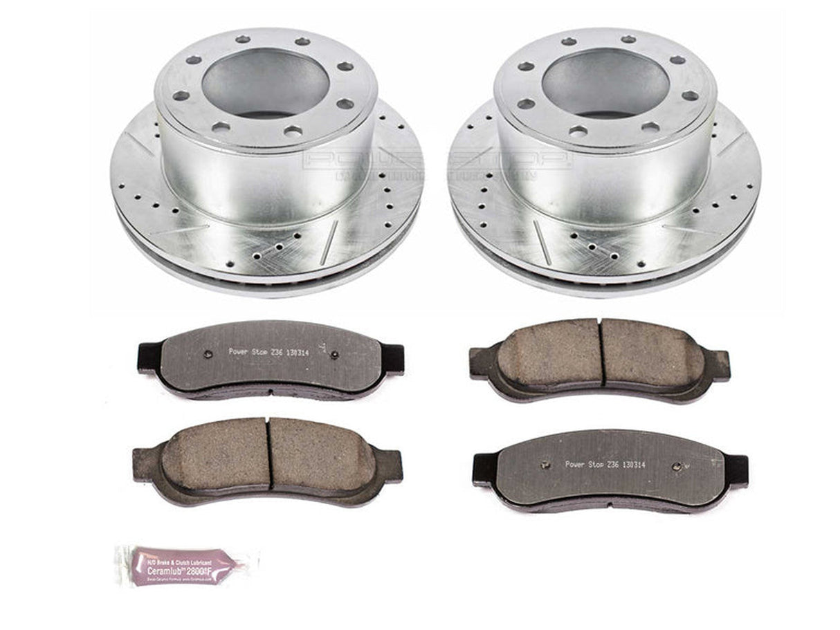 Powerstop Z36 Extreme Rear Brake Kit, 2010-2012 Ford Powerstroke Powerstop Brakes