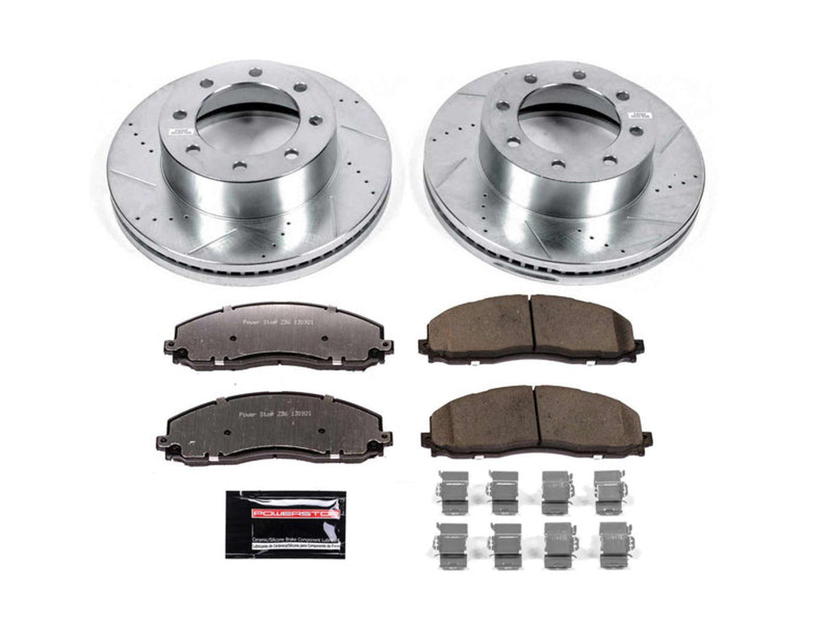 Powerstop Z36 Extreme Front Brake Kit, 2013-2020 Ford Powerstroke Powerstop Brakes