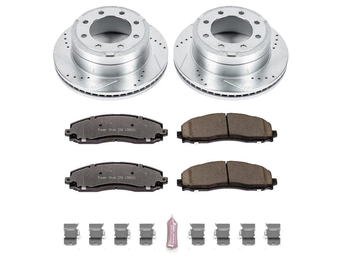 Powerstop Z36 Extreme Rear Brake Kit, 2012-2020 Ford Powerstroke Powerstop Brakes