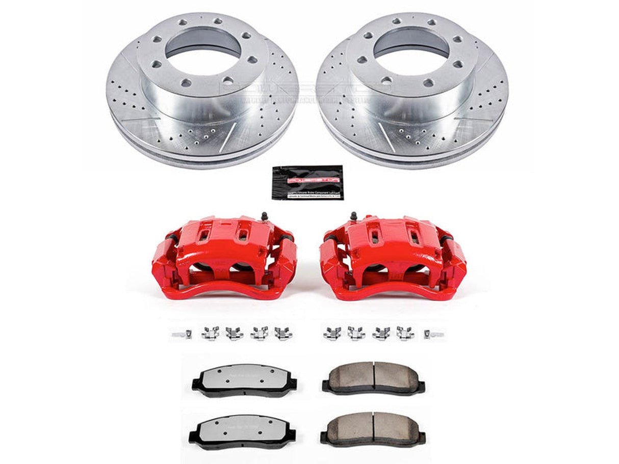 Powerstop Z36 Extreme Front Brake Kit with Calipers, 2005-2011 Ford Powerstroke Powerstop Brakes