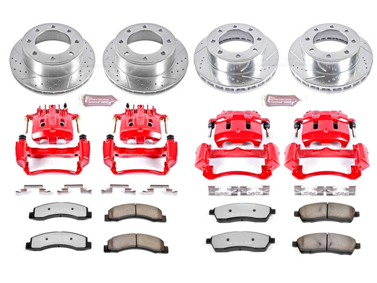 Powerstop Z36 Extreme Front and Rear Brake Kit with Calipers, 2000-2004 Ford Powerstroke Powerstop Brakes