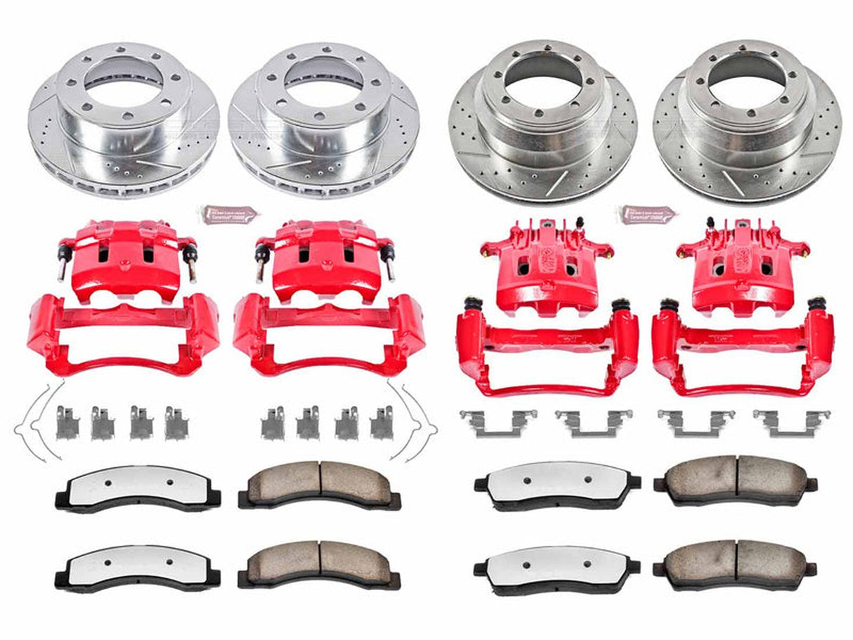 Powerstop Z36 Extreme Front and Rear Brake Kit with Calipers, 1999-2000 Ford Powerstroke Powerstop Brakes