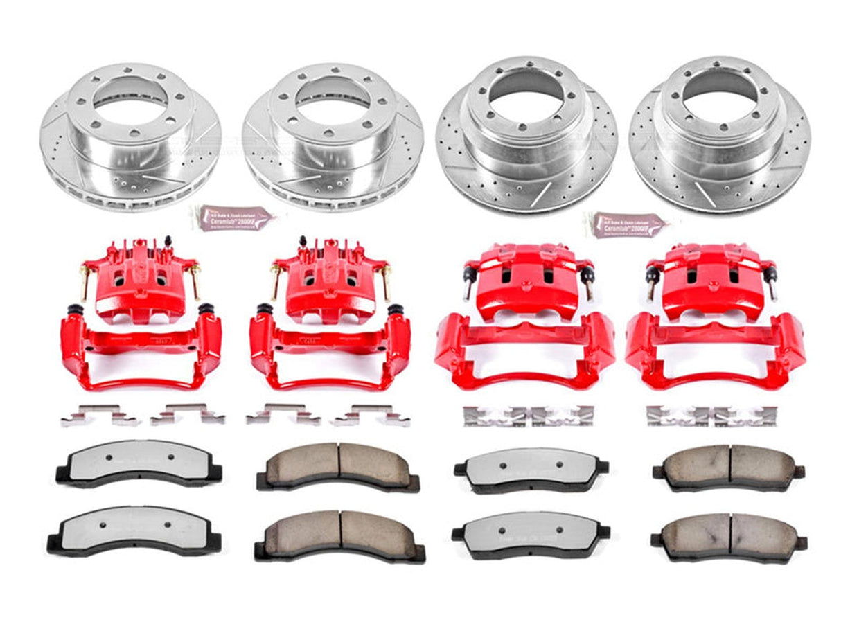 Powerstop Z36 Extreme Front and Rear Brake Kit with Calipers, 2000-2004 Ford Powerstroke Powerstop Brakes