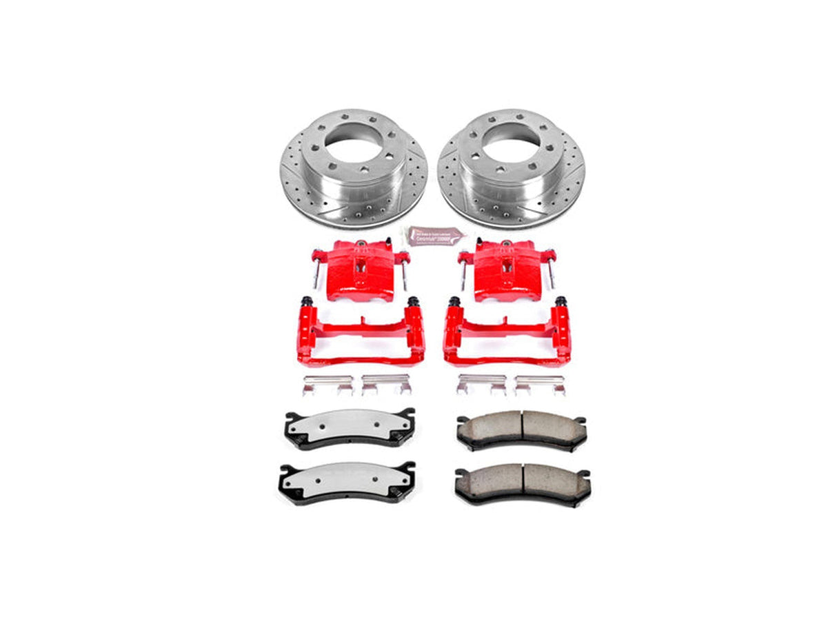 Powerstop Z36 Extreme Rear Brake Kit with Calipers, 2001-2010 GM 6.6L Duramax Powerstop Brakes