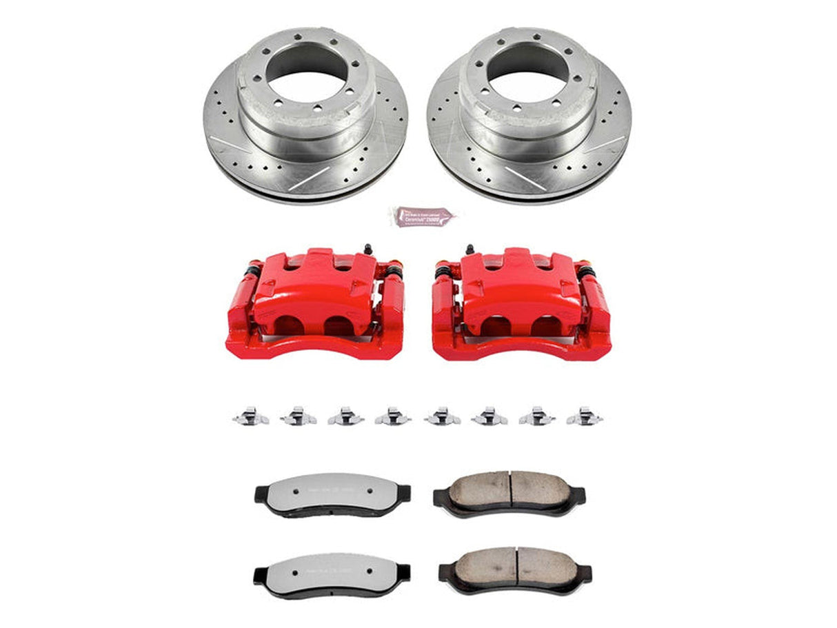 Powerstop Z36 Extreme Rear Brake Kit with Calipers, 2005-2010 Ford Powerstroke Powerstop Brakes