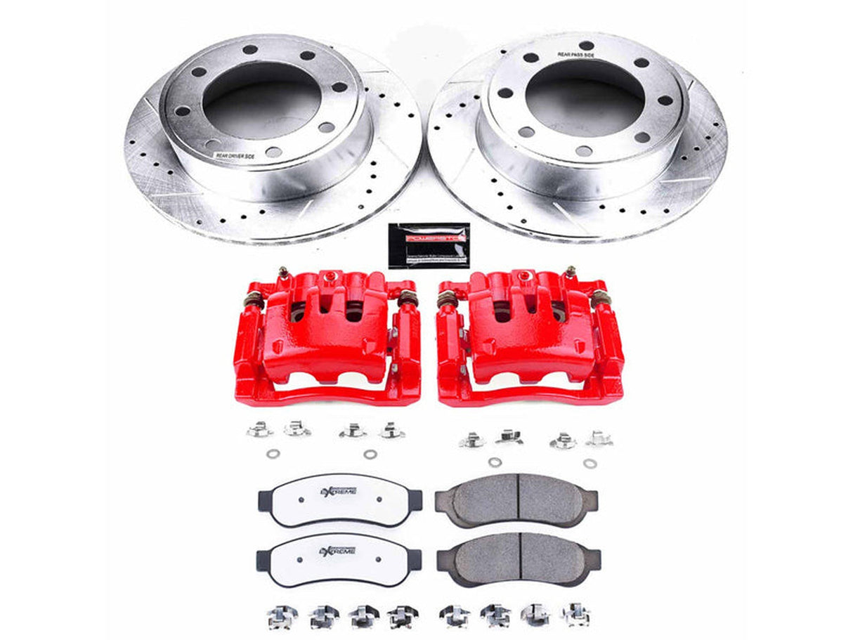 Powerstop Z36 Extreme Rear Brake Kit with Calipers, 2010-2012 Ford Powerstroke Powerstop Brakes