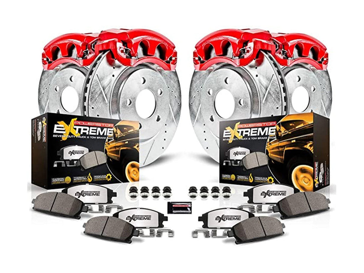 Powerstop Z36 Extreme Front and Rear Brake Kit, 2012-2019 GM 6.6L Duramax Powerstop Brakes