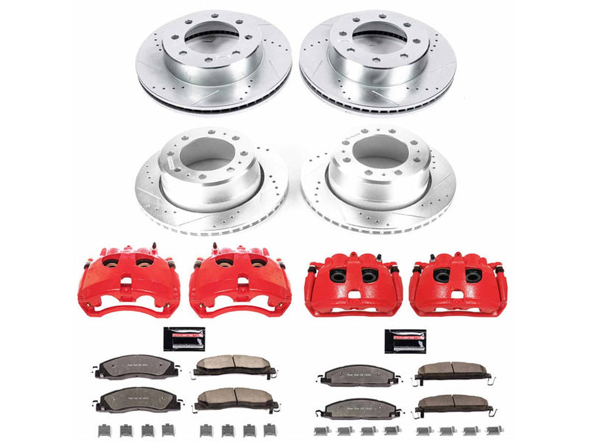 Powerstop Z36 Extreme Front and Rear Brake Kit with Calipers, 2013-2018 Dodge Ram Cummins SRW Powerstop Brakes