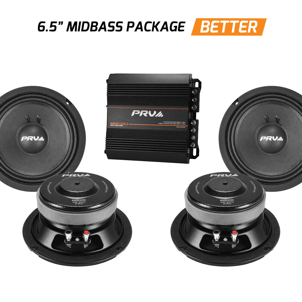 1200 Watts 6.5″ Bundle PRV Audio