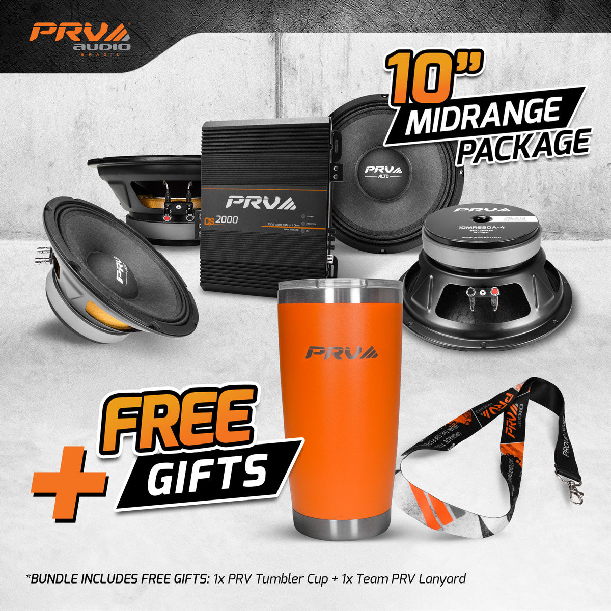 2000 Watts 10” Bundle PRV Audio