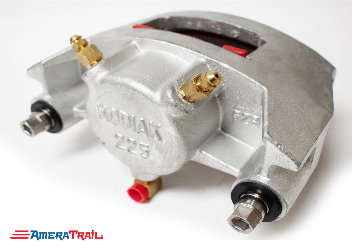 Kodiak 225 Dacromet Caliper, fits 3500 - 6000 lb. Axles - Includes 1 Set of Pads & Guide Bolts