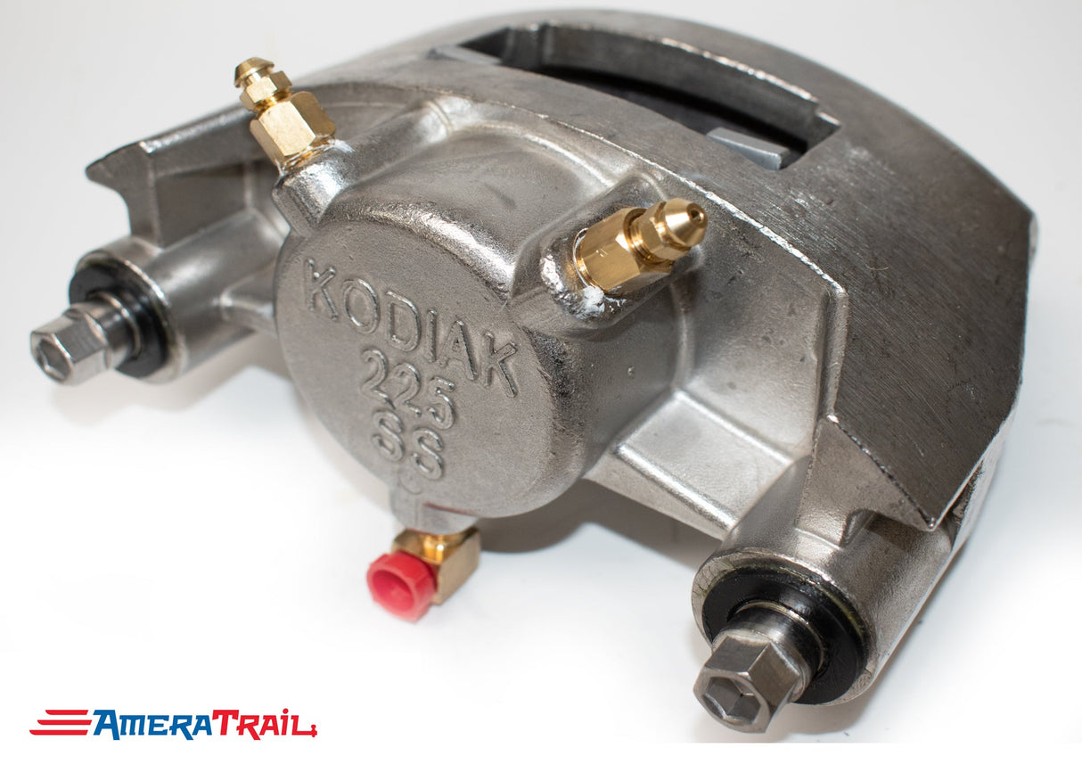 Kodiak 225 Stainless Steel Caliper fits 3500 - 6000 lb. Axles - Includes 1 Set of Pads & Guide Bolts