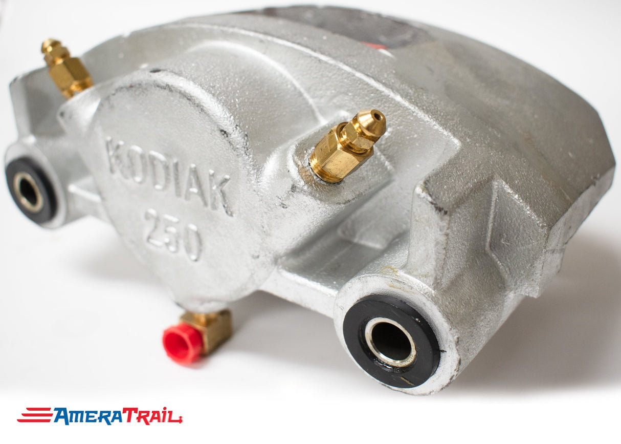 Kodiak 250 Dacromet Caliper, fits 7000 - 8000 lb. Axles - Includes 1 Set of Pads & Guide Bolts