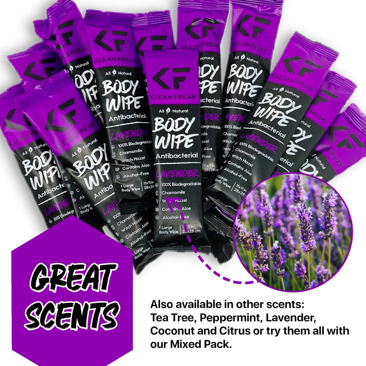 Body Wipes - 12 Pack Klean Freak