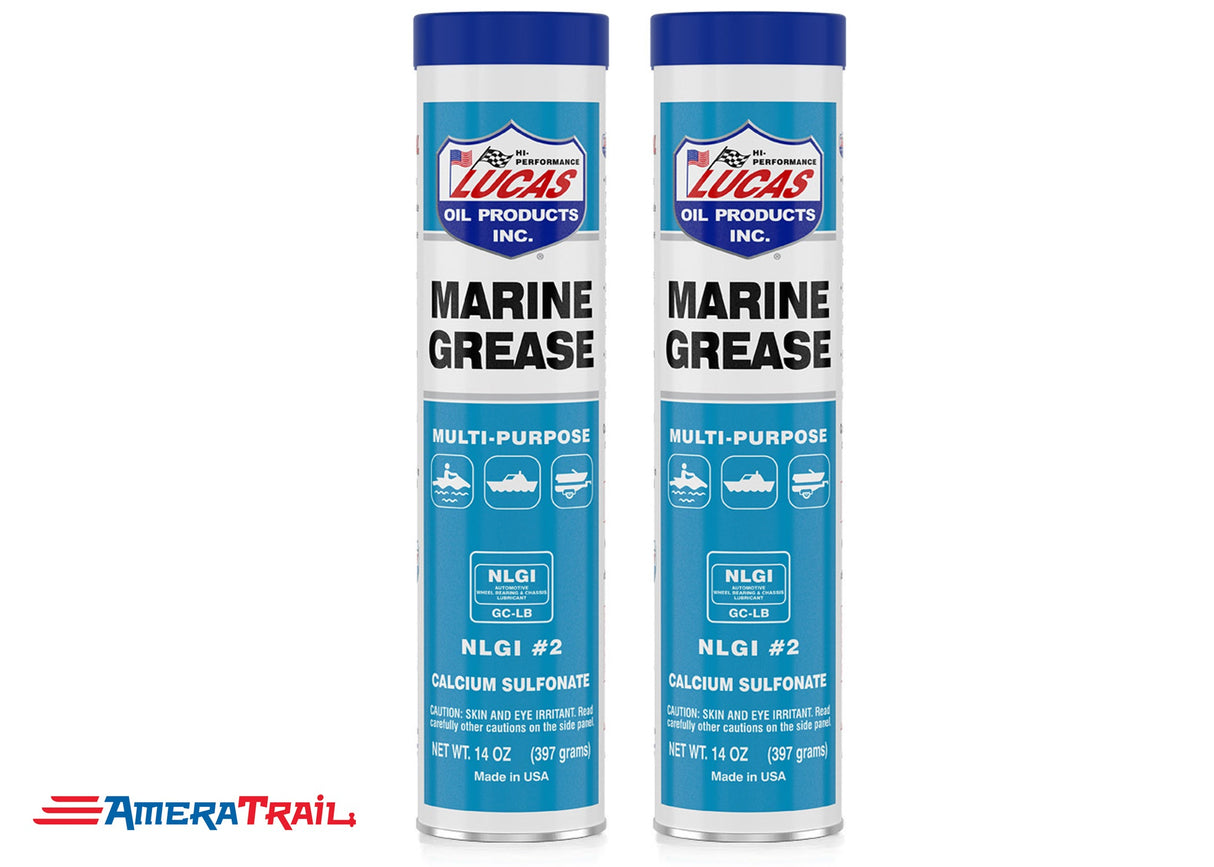 Lucas Marine Grease 14 oz, Multi-Purpose Marine Inspired Grease, 2 Pack