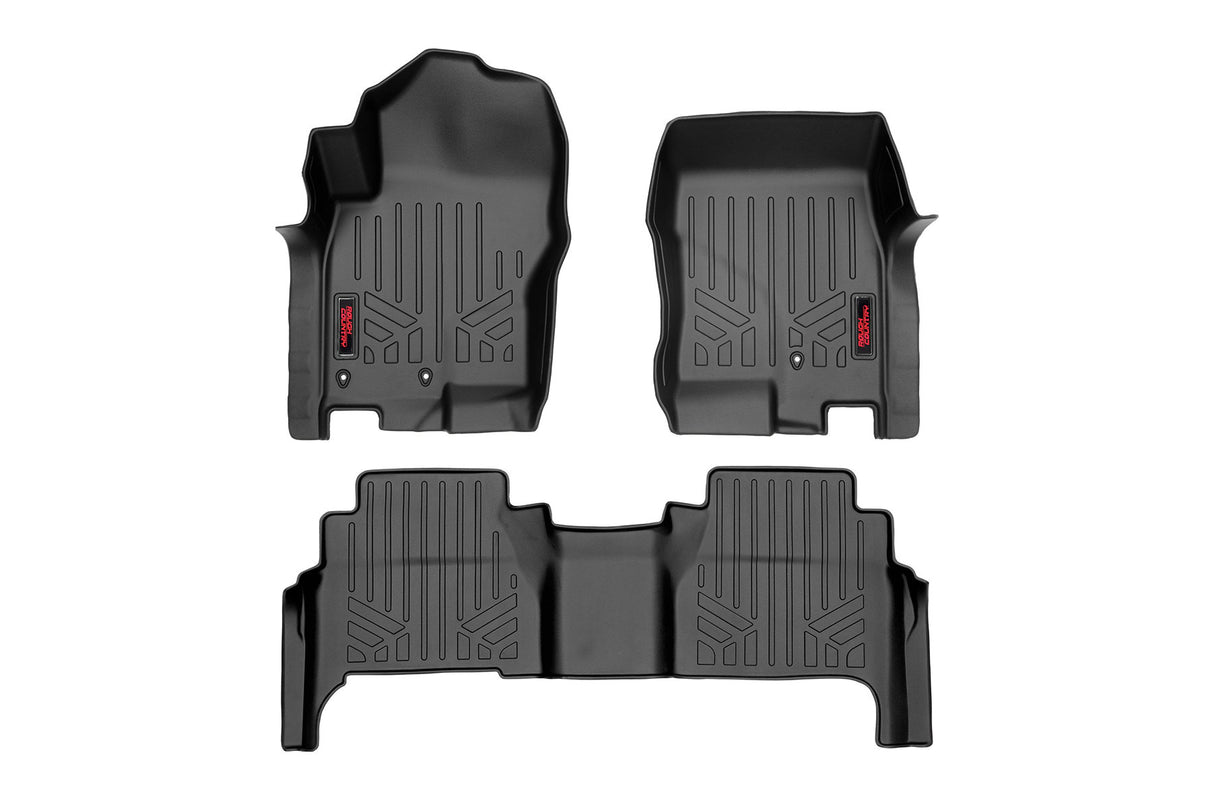 Floor Mats FR & RR Crew Cab Nissan Frontier 2WD/4WD (2008-2021) Rough Country