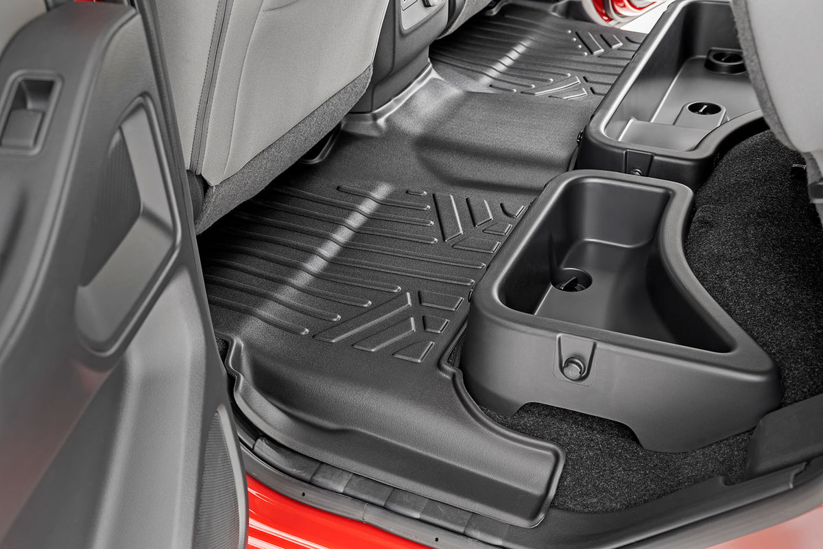Floor Mats FR & RR Crew Cab Nissan Frontier 2WD/4WD (2008-2021) Rough Country