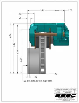 American Made Sport R1 Billet Aluminum Rear Drum to Disc Brake Conversion Kit W/Rotors. Red A125-27R