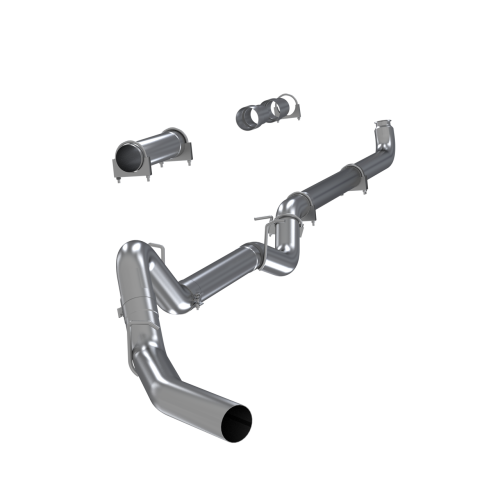 MBRP S6005PLM 4 inch Down-Pipe Back Aluminized Single Exit Exhaust Kit -No Muffler | 2001-2004 GM Silverado/Sierra 2500HD/3500HD 6.6L Duramax LB7