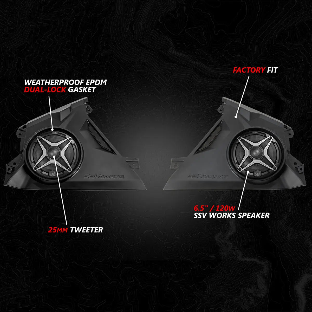 2024-2026 Can-Am® Maverick R, Phase-2 A-Spec 800watt 4-Speaker System SSV Works