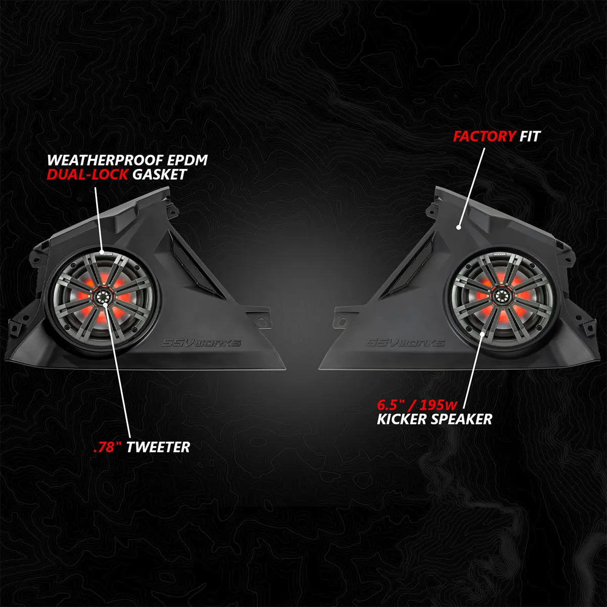 2024-2026 Can-Am® Maverick R Front-Dash 6.5" Speaker-Panels SSV Works