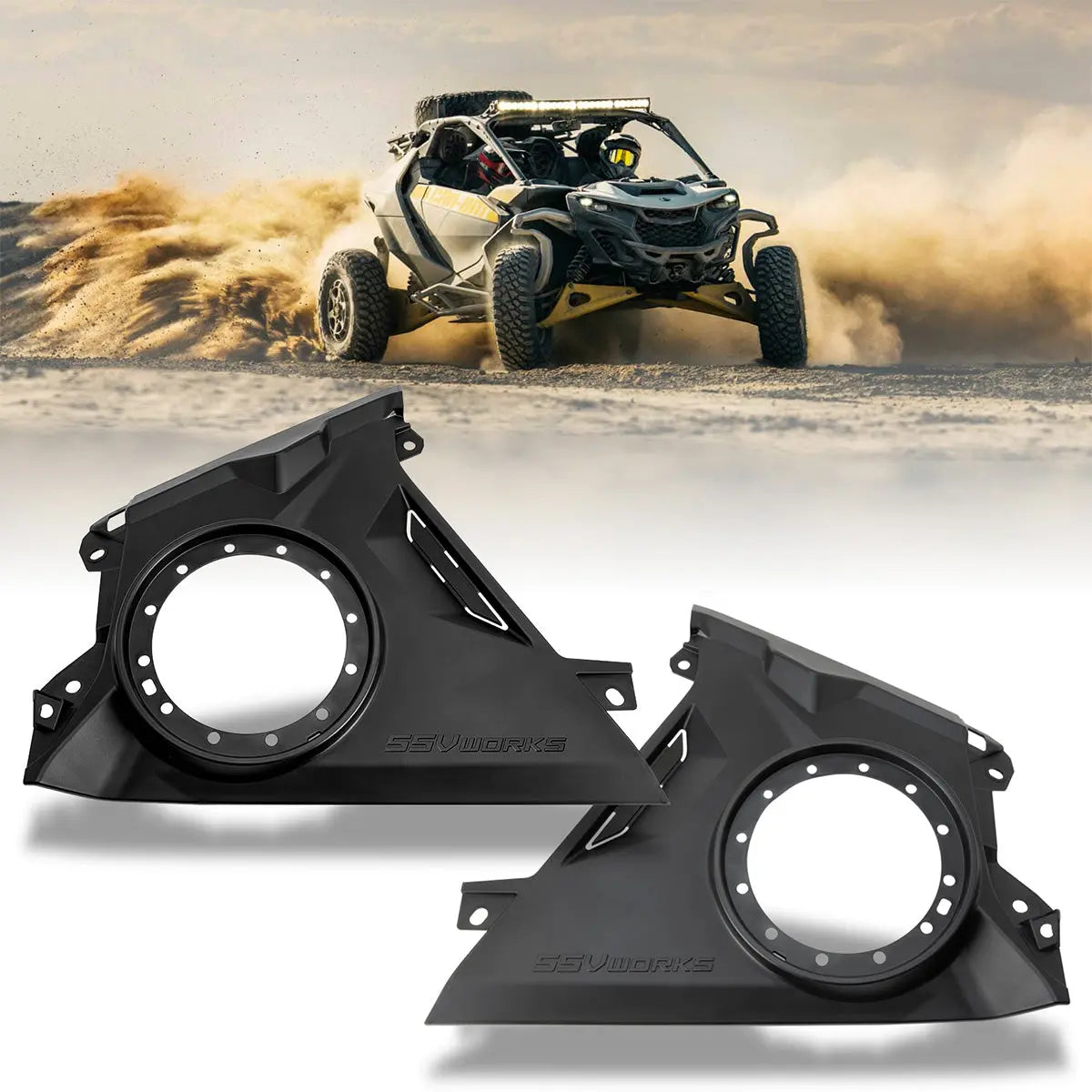 2024-2026 Can-Am® Maverick R Front-Dash 6.5" Speaker-Panels SSV Works
