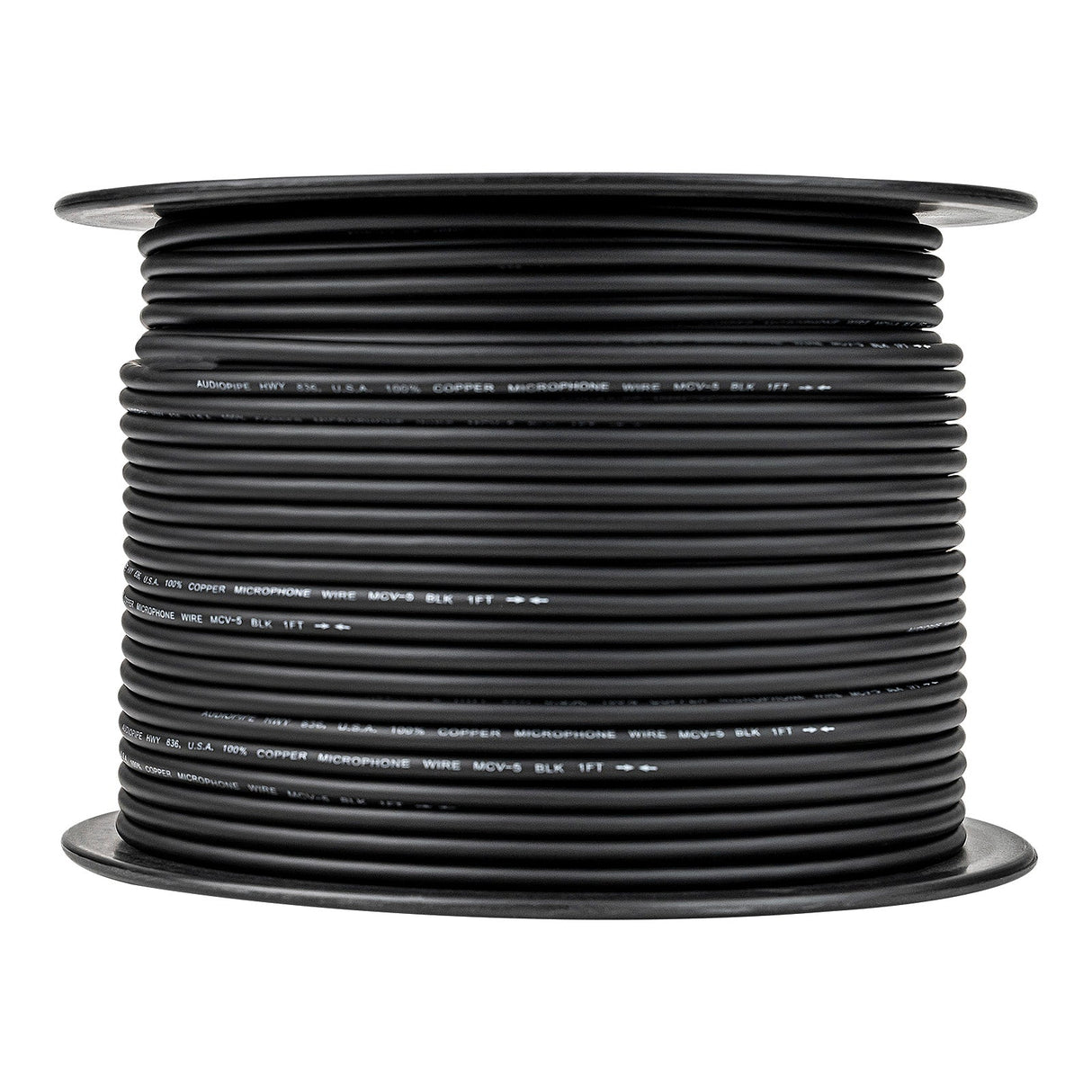 250Ft Microphone Cable (MCV-5 BLK) Audiopipe