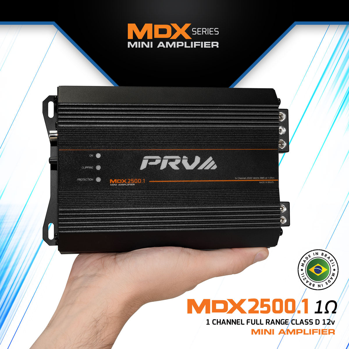 PRV Audio MDX2500.1 1 Ohm Mini 1 Channel Car Amplifier