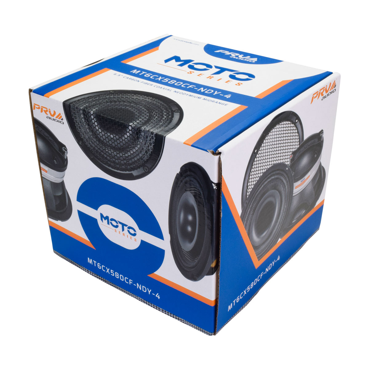 PRV Audio MT6CX580CF-NDY-4 6.5in Carbon Fiber Coaxial Speaker 4 Ohm