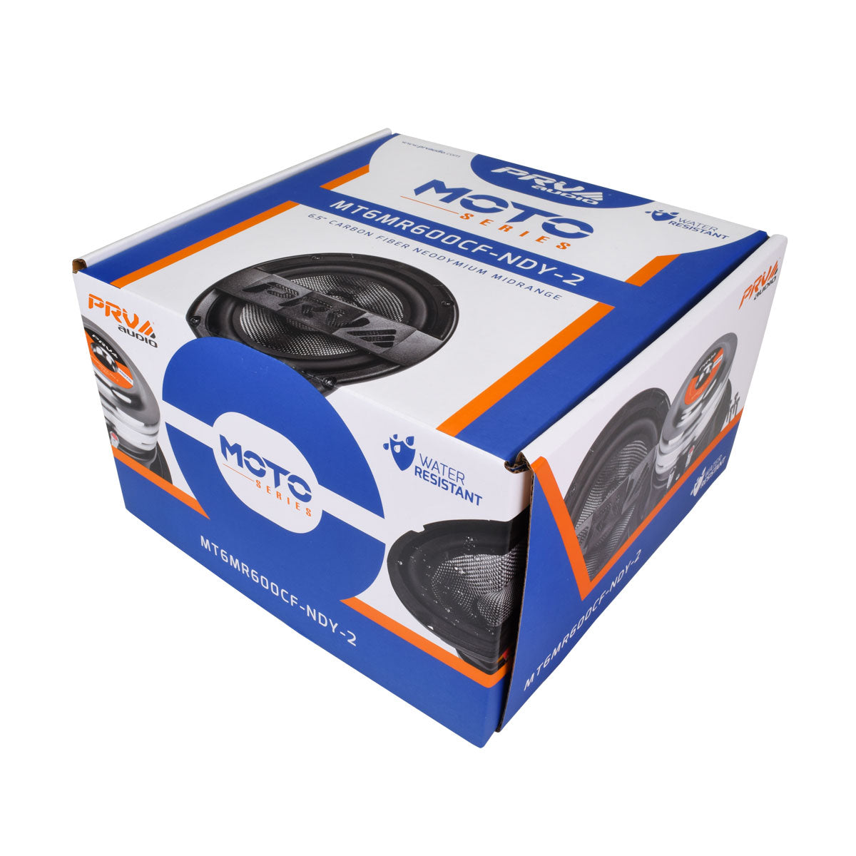 PRV Audio MT6MR600CF-NDY-2 6.5-inch Carbon Fiber Motorcycle Midrange Speaker