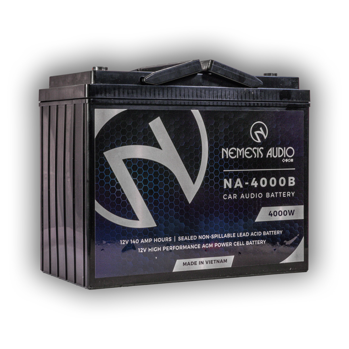 Nemesis Audio NA-4000B 140AH 4000W AGM Power Cell 12V Battery