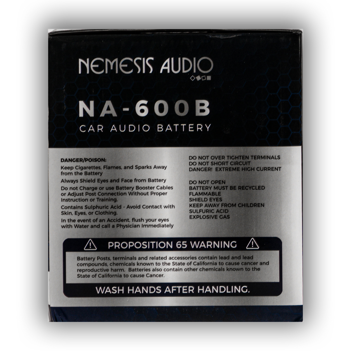 Nemesis Audio NA-600B 20AH 600W AGM Power Cell 12V Battery