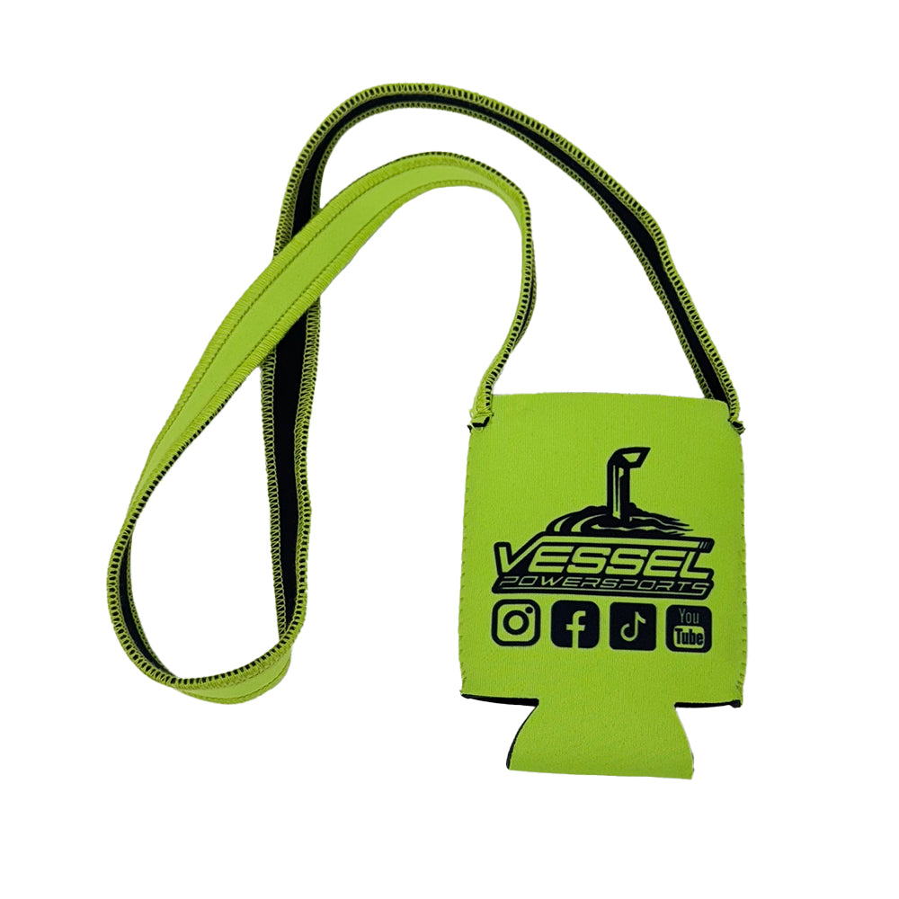 Neon Green VPS Hands Free Necklace Coozie Vessel Powersports