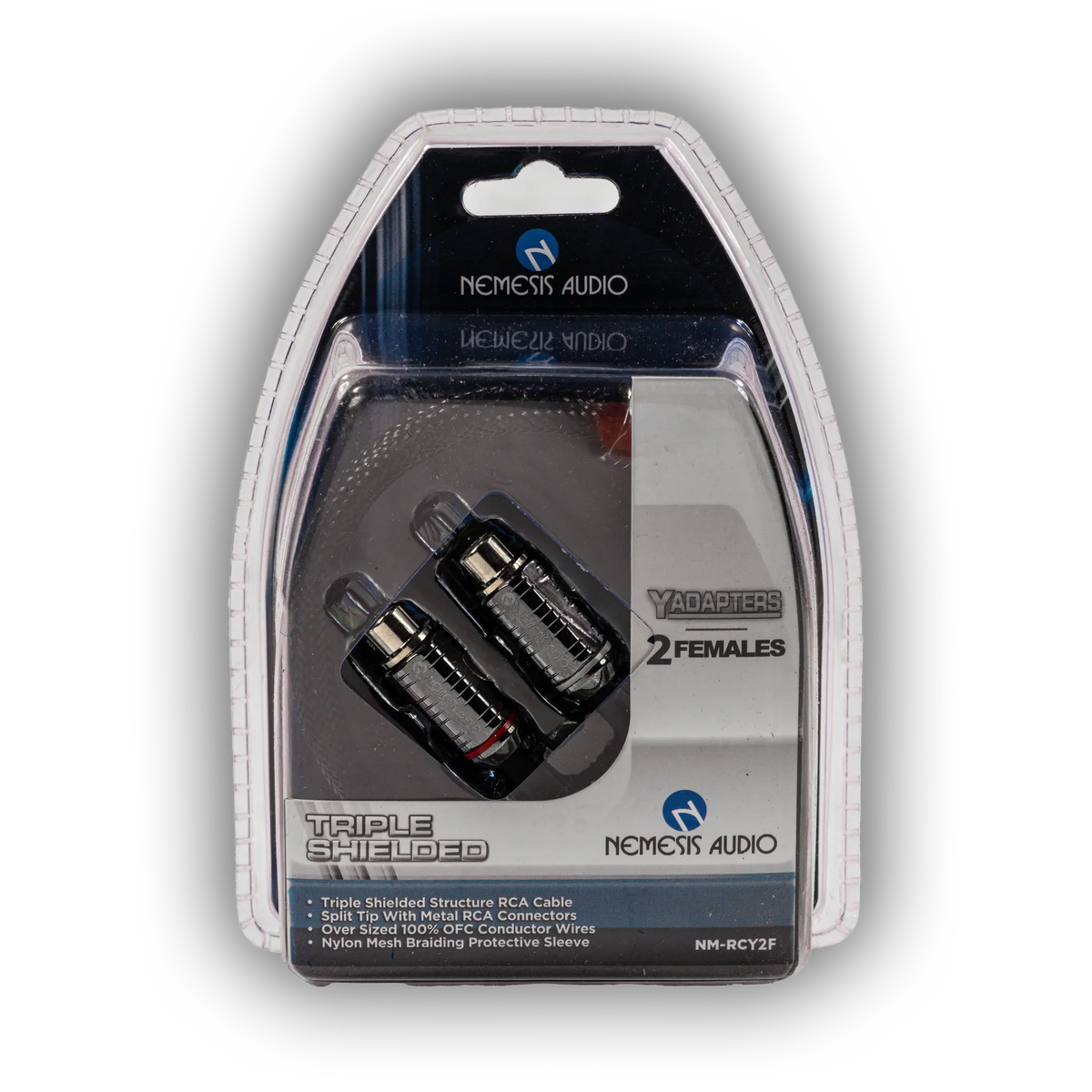 Nemesis Audio NM-RCY2F Triple Shielded RCA Splitter - 2 Females 1 Male