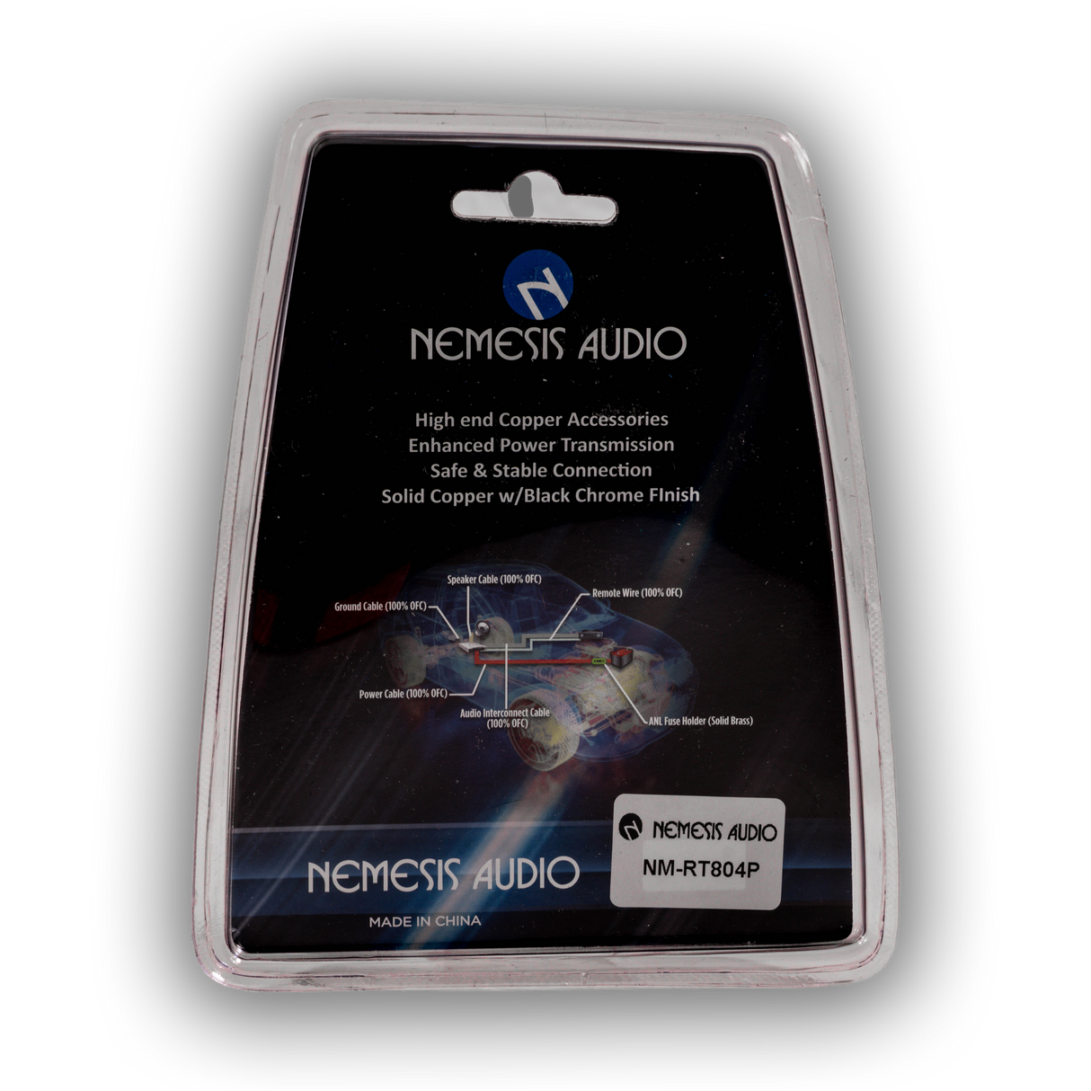 Nemesis Audio NM-RT804P 4 Gauge Copper Ring Terminals – 2 Pack