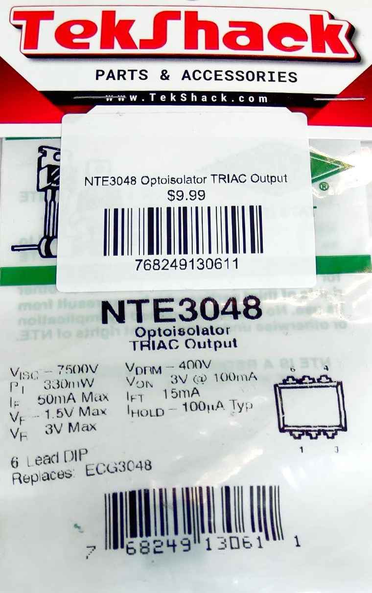 NTE3048 Optoisolator TRIAC Output NTE