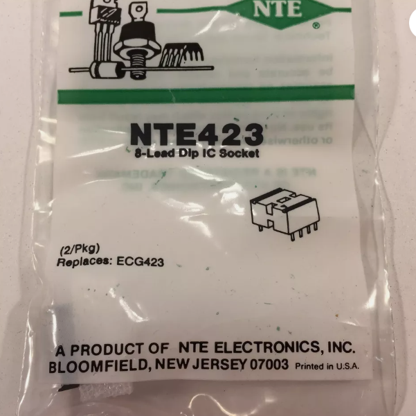 NTE423 8-Pin DIP IC Socket - Professional PCB Mount 2-Pack NTE