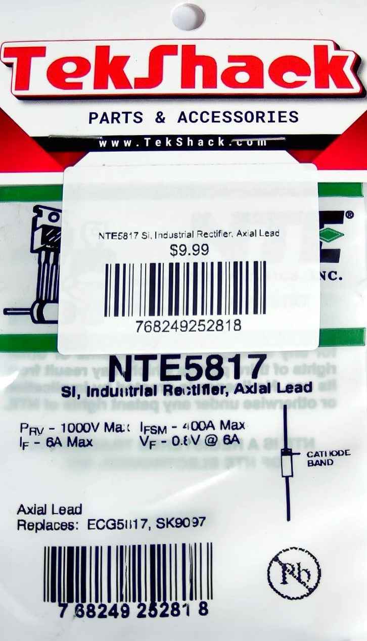 NTE5817 Si, Industrial Rectifier, Axial Lead NTE