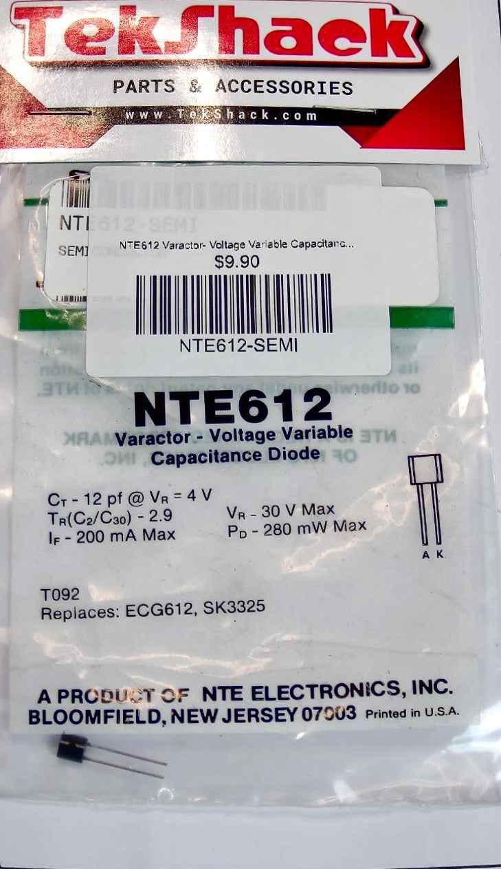 NTE612 Varactor Voltage Variable Capacitance Diode NTE