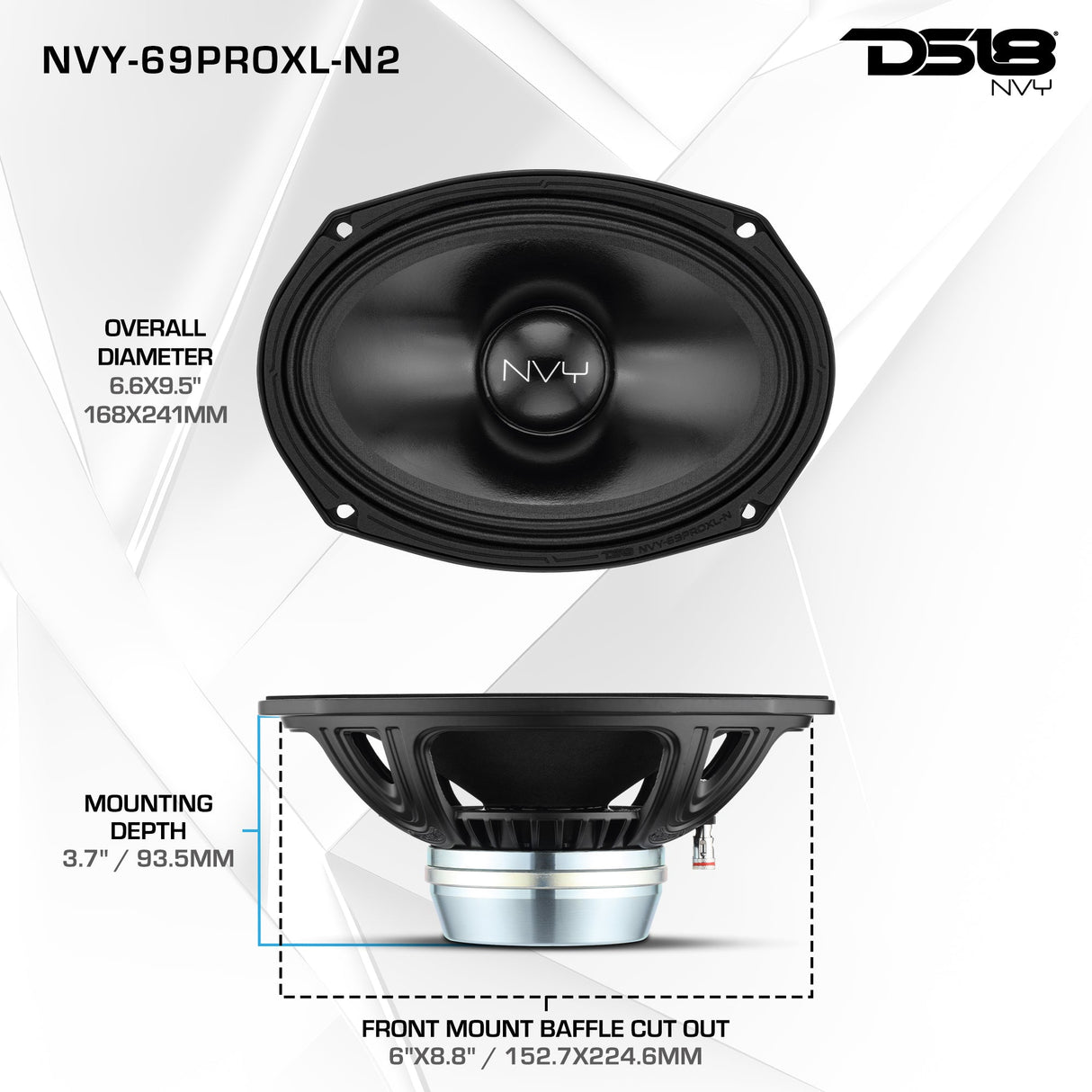 6x9” Neodymium Midrange Loudspeaker | 400-Ohm 2-Ohm