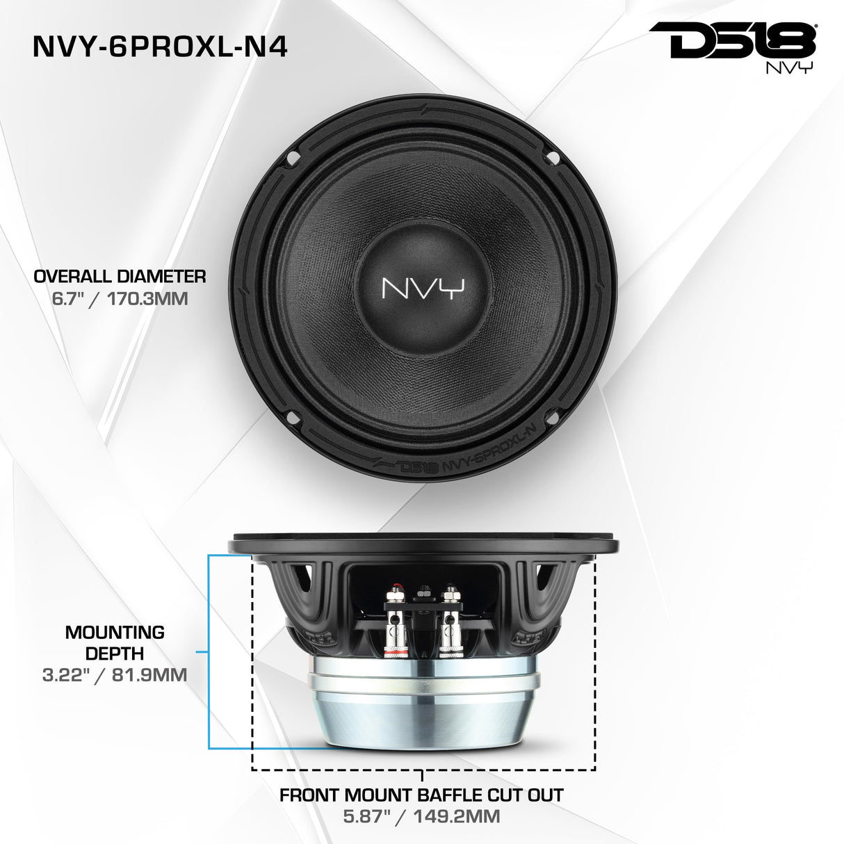 6.5” Neodymium Midrange Loudspeaker | 400W 4-Ohm