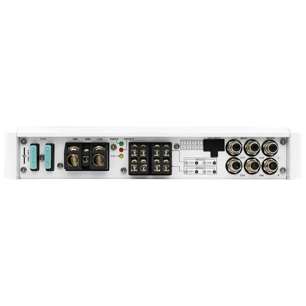 DS18 NXL-M4 NXL 4-Channel Full-Range Class D IP55 Marine Amplifier | 4 x 150W RMS @ 4-Ohm DS18