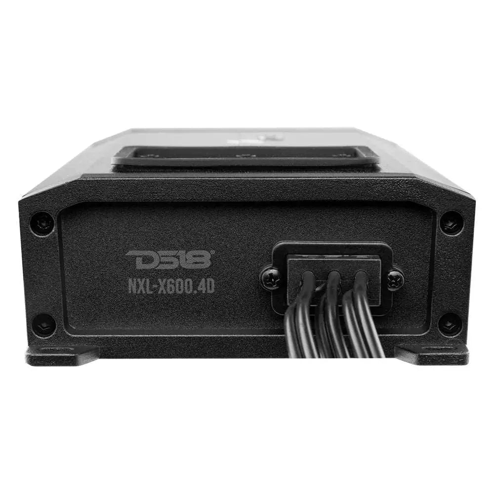 DS18 NXL-X600.4D NXL 4-Channel Full-Range Class D IP67 Marine and Powersports Amplifier 4 x 150 Watts Rms @ 4-Ohm