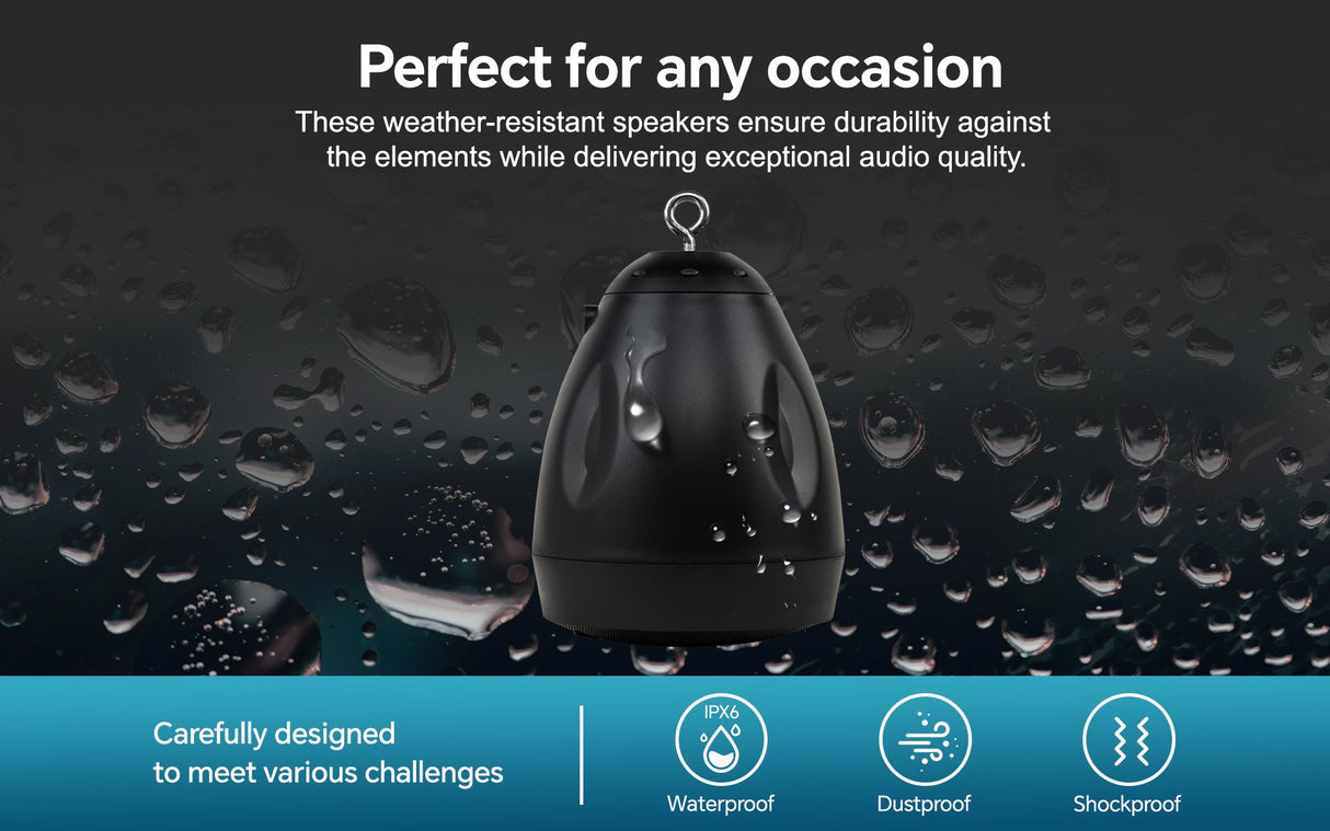 5-1/4” 2-Way Pendant Hanging Speaker (ODP-HS-518WH), Sold individually Audiopipe