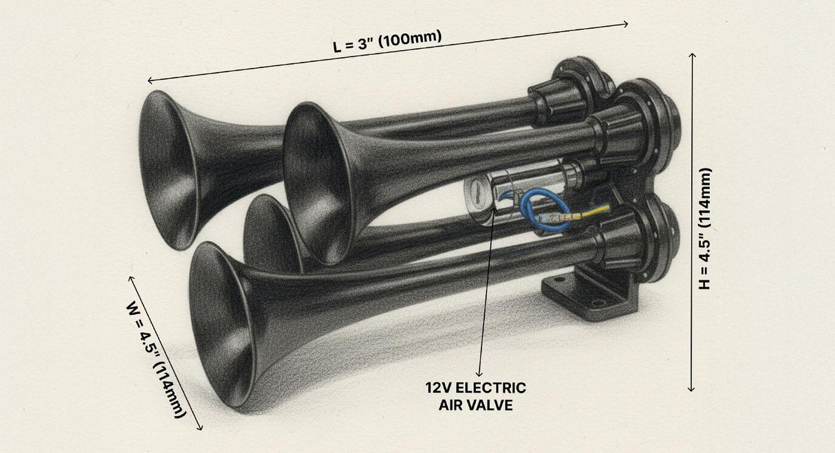 Open Box Bullet Air Horn HornBlasters
