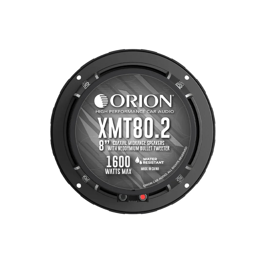 Orion XMT80.2 | 8” 400W RMS Water-Resistant Midrange Coaxial Speakers 2-Ohm (Pair)