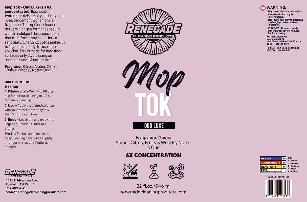 Mop Tok: 6X Concentrated Luxury Mop Soap Solution (32oz.)