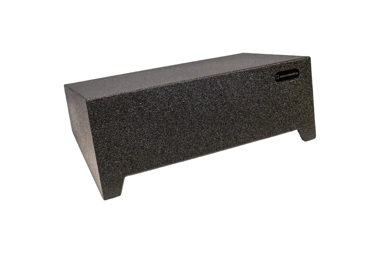 SoundSkins Enclosures | GMC Sierra / Chevrolet Silverado Crew Cab 2019+ Single 10" Sealed - Premium USA Made Subwoofer Box with Bed Liner Spray Finish SoundSkins Global
