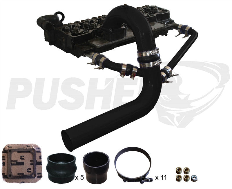 Pusher 3.5" MEGA Intake System with Cross-Air for 2003-2007 Dodge Cummins